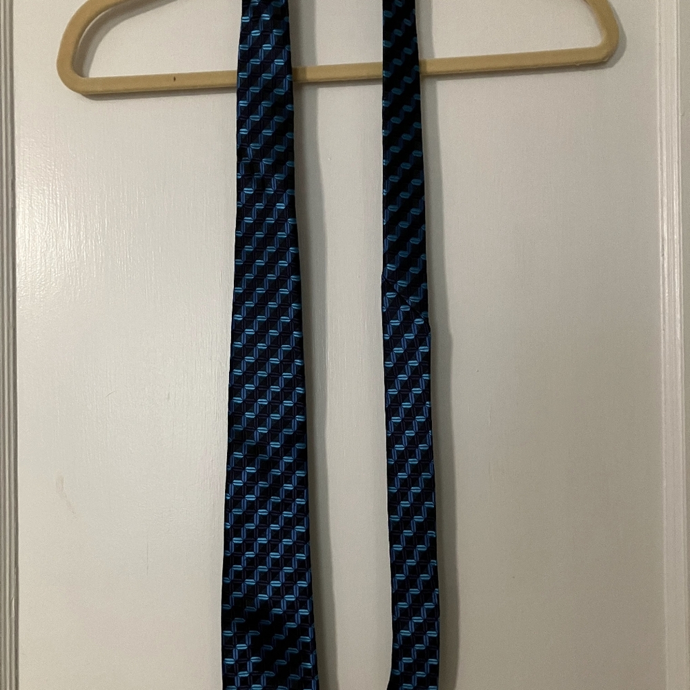 Wei Shang Blue and Black Men's Tie